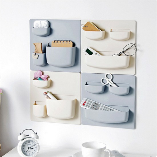 Home Storage Wall Suction Cup Sticking Type Hole Plastic Storage Rack Cosmetic Toiletries Storage Bathroom Supplies