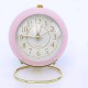 Household Ring Metal Clock Student Table Round Number Home Decor Table Clock Display Cute Version Home Decoration