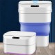 Intelligent Induction Folding Trash Bin 17.5/8L Waterproof Electric Rubbish Trash Can Smart Waste Bins Infrared Induction Home Office Trash Can
