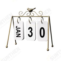 Iron Bird Flip Page Calendar Creative DIY Crafts Desktop Calendar Home Decoration Office Tabletop Ornaments Iron Bird Flip Page Calendar Creative DIY Crafts Desktop Calendar Home Decoration Office Tabletop Ornaments