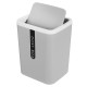 Japanese Desktop Trash Can Mini Office Plastic Swing Cover Storage Bin Waste Bins for Room Tea Table Kitchen Bedroom