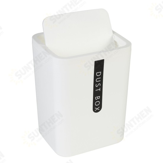 Japanese Desktop Trash Can Mini Office Plastic Swing Cover Storage Bin Waste Bins for Room Tea Table Kitchen Bedroom