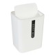 Japanese Desktop Trash Can Mini Office Plastic Swing Cover Storage Bin Waste Bins for Room Tea Table Kitchen Bedroom