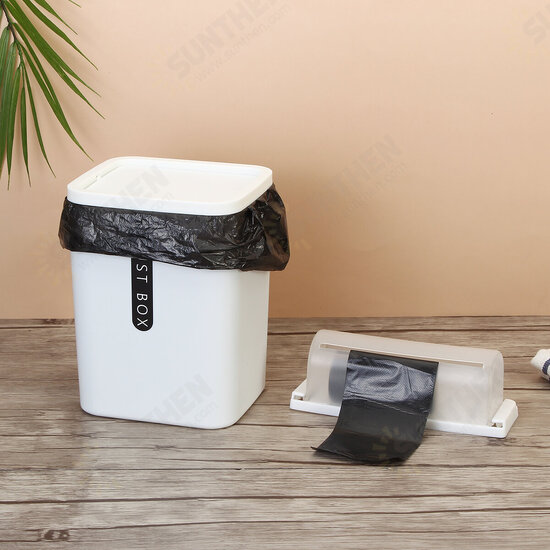 Japanese Desktop Trash Can Mini Office Plastic Swing Cover Storage Bin Waste Bins for Room Tea Table Kitchen Bedroom