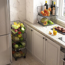 Kitchen Crevice Shelf Floor Multi-Layer Vegetable Shelf Household Storage Rack Vegetable Basket Removable Storage Basket for Home Office Kitchen Crevice Shelf Floor Multi-Layer Vegetable Shelf Household Storage Rack Vegetable Basket Removable Storage Basket for Home Office