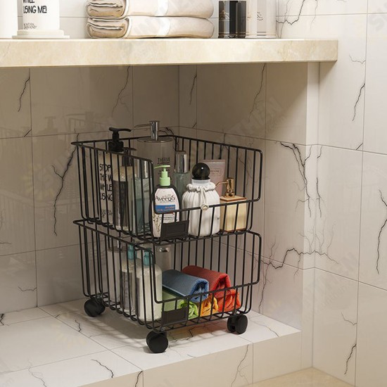 Kitchen Crevice Shelf Floor Multi-Layer Vegetable Shelf Household Storage Rack Vegetable Basket Removable Storage Basket for Home Office Kitchen Crevice Shelf Floor Multi-Layer Vegetable Shelf Household Storage Rack Vegetable Basket Removable Storage Basket for Home Office