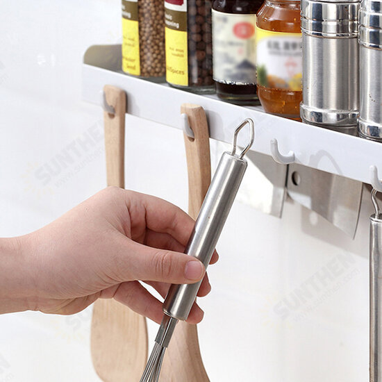 Kitchen Wall Mounted Rack Storage Holder Cutter Spice Seasoning Jar Multifunctional Shelf Organizer