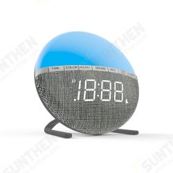 LED Colorful Fabric Alarm Clock Color Changing Bedside Alarm Clock Level 3 Night Light Control Desk Bedroom Clock LED Colorful Fabric Alarm Clock Color Changing Bedside Alarm Clock Level 3 Night Light Control Desk Bedroom Clock