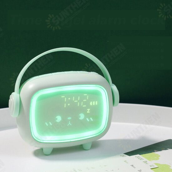 LED Smart Kids Alarm Clock Cute Night Light Alarm Clock Timing Countdown Alarm Clock For Home Decor Gift For Children