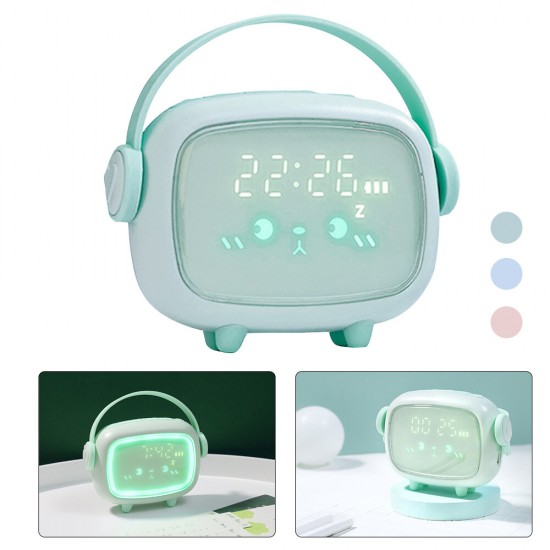 LED Smart Kids Alarm Clock Cute Night Light Alarm Clock Timing Countdown Alarm Clock For Home Decor Gift For Children