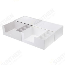 Makeup Organizer DIY Holder Cosmetic Storage Box Rack Large Capacity Make up Caddy Shelf Cosmetics Organizer for Countertop, with Removable Top Grid Organizer