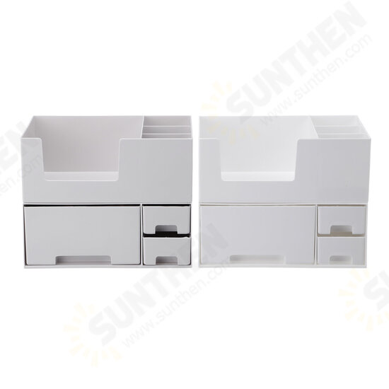 Makeup Organizer DIY Holder Cosmetic Storage Box Rack Large Capacity Make up Caddy Shelf Cosmetics Organizer for Countertop, with Removable Top Grid Organizer Makeup Organizer DIY Holder Cosmetic Storage Box Rack Large Capacity Make up Caddy Shelf Cosmetics Organizer for Countertop, with Removable Top Grid Organizer
