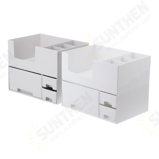 Makeup Organizer DIY Holder Cosmetic Storage Box Rack Large Capacity Make up Caddy Shelf Cosmetics Organizer for Countertop, with Removable Top Grid Organizer Makeup Organizer DIY Holder Cosmetic Storage Box Rack Large Capacity Make up Caddy Shelf Cosmetics Organizer for Countertop, with Removable Top Grid Organizer