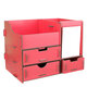 Makeup Organizer with Mirror Drawer DIY Desktop Creative Wooden Storage Box Home Dormitory Desktop Storage Supplies Makeup Organizer with Mirror Drawer DIY Desktop Creative Wooden Storage Box Home Dormitory Desktop Storage Supplies