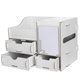 Makeup Organizer with Mirror Drawer DIY Desktop Creative Wooden Storage Box Home Dormitory Desktop Storage Supplies Makeup Organizer with Mirror Drawer DIY Desktop Creative Wooden Storage Box Home Dormitory Desktop Storage Supplies