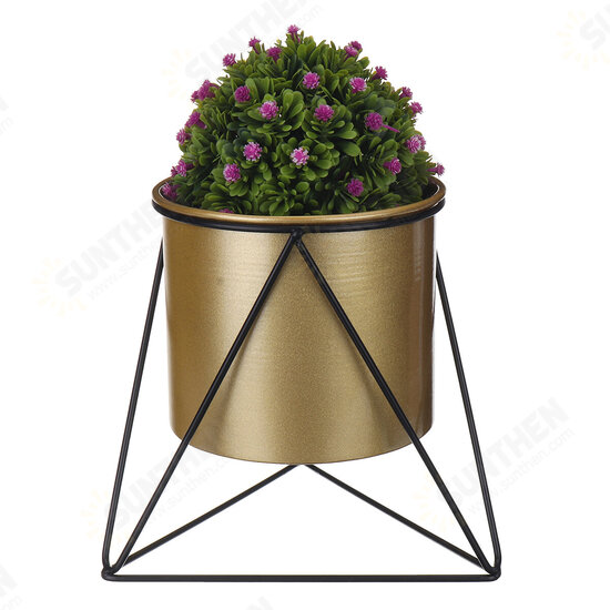 Metal Flower Pot Stand Indoor Outdoor Garden Balcony Desktop Plant Rack Iron Flower Pot Shelf Home Office Decoration