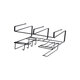 Metal Hanging Basket Iron Black/White Hook Design Wall Hanging Rack Kitchen Bathroom Towel Knife Storage Shelf Home Decoration