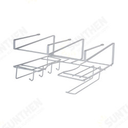 Metal Hanging Basket Iron Black/White Hook Design Wall Hanging Rack Kitchen Bathroom Towel Knife Storage Shelf Home Decoration Metal Hanging Basket Iron Black/White Hook Design Wall Hanging Rack Kitchen Bathroom Towel Knife Storage Shelf Home Decoration