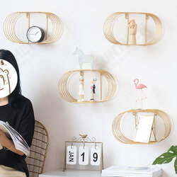 Metal Iron Hanging Shelf Modern Style Wall Shelves Storage Rack Home Decor Organizer Metal Iron Hanging Shelf Modern Style Wall Shelves Storage Rack Home Decor Organizer