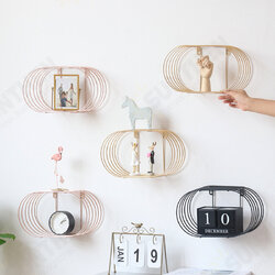 Metal Iron Hanging Shelf Modern Style Wall Shelves Storage Rack Home Decor Organizer Metal Iron Hanging Shelf Modern Style Wall Shelves Storage Rack Home Decor Organizer