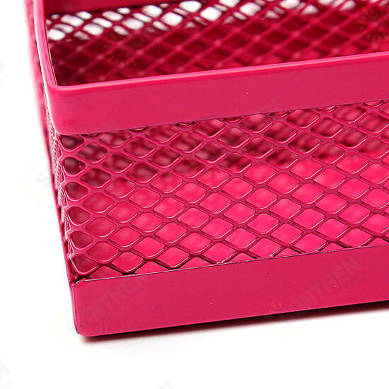 Metal Mesh Cosmetic Makeup Brush Pen Office Desktop Storage Box Metal Mesh Cosmetic Makeup Brush Pen Office Desktop Storage Box