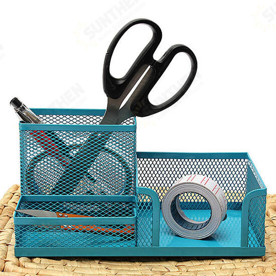 Metal Mesh Cosmetic Makeup Brush Pen Office Desktop Storage Box Metal Mesh Cosmetic Makeup Brush Pen Office Desktop Storage Box