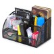 Metal Pen Holder Desktop Organizer Student Cosmetic Makeup Storage Box Racks 7 Grids desk Accessories Container