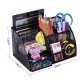 Metal Pen Holder Desktop Organizer Student Cosmetic Makeup Storage Box Racks 7 Grids desk Accessories Container