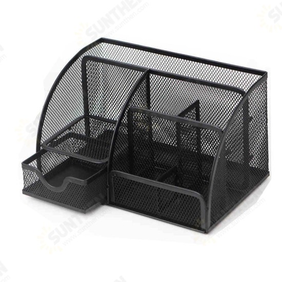 Metal Pen Holder Desktop Organizer Student Cosmetic Makeup Storage Box Racks 7 Grids desk Accessories Container Metal Pen Holder Desktop Organizer Student Cosmetic Makeup Storage Box Racks 7 Grids desk Accessories Container