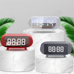 Mini Mirror Bluetooth Acoustic Alarm Clock LED Wireless Portable Music Player Alarm Clock Home Bedside Office Desktop Supplies Mini Mirror Bluetooth Acoustic Alarm Clock LED Wireless Portable Music Player Alarm Clock Home Bedside Office Desktop Supplies