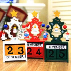 Mini Wooden Calendar Decoration Date Merry Christmas Ornament Home Decoration Craft Creative Gifts for Kids Mini Wooden Calendar Decoration Date Merry Christmas Ornament Home Decoration Craft Creative Gifts for Kids
