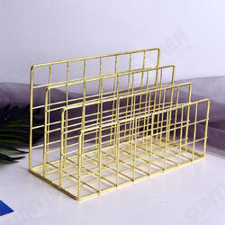 MW-021 Simple Iron Bookshelf 3 Slots Desktop Books Files Organizer Holder MW-021 Simple Iron Bookshelf 3 Slots Desktop Books Files Organizer Holder