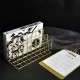 MW-021 Simple Iron Bookshelf 3 Slots Desktop Books Files Organizer Holder