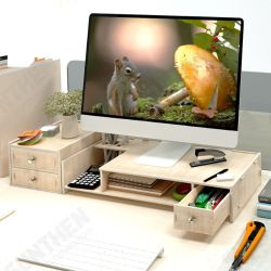 Multi-function Desktop Monitor Stand Wood Shelf Plinth Computer Screen Riser Laptop Strong Laptop Stand Holder Wooden Lapdesks Multi-function Desktop Monitor Stand Wood Shelf Plinth Computer Screen Riser Laptop Strong Laptop Stand Holder Wooden Lapdesks