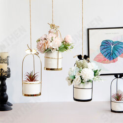 Nordic Vase Hanging Basket Wrought Iron Flower Pot Hanging Iron Frame Flower Stand Hydroponic Flower Pot Modern Wall Decoration Decoration Nordic Vase Hanging Basket Wrought Iron Flower Pot Hanging Iron Frame Flower Stand Hydroponic Flower Pot Modern Wall Decoration Decoration