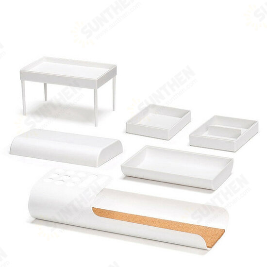 Office Stationery Desktop Storage Box Minimalist Multi-Layer Organizer Pen Holder Storage Container Cosmetic Storage Rack