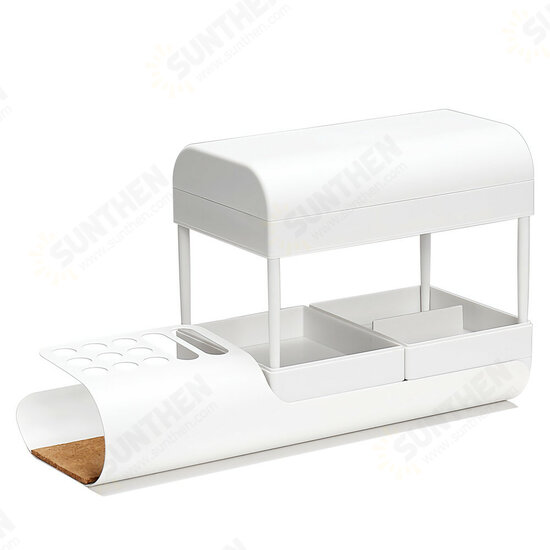 Office Stationery Desktop Storage Box Minimalist Multi-Layer Organizer Pen Holder Storage Container Cosmetic Storage Rack