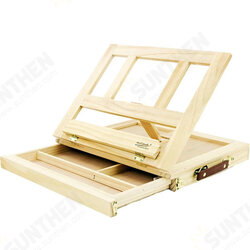 PSE2 Wooden Desktop Portable Painting Easel Simplicity Design Multifunctional Shelf with Drawer for Home Office PSE2 Wooden Desktop Portable Painting Easel Simplicity Design Multifunctional Shelf with Drawer for Home Office