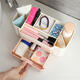 Plain Color Desktop Cosmetic Case With Small Drawer Storage Box Storage Box Desktop Organizer