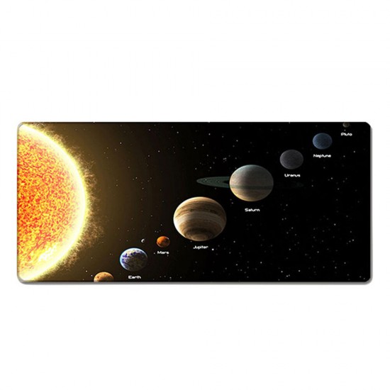 Planet Gaming Mouse Pad Large Size Anti-slip Stitched Edges Natural Rubber Keyboard Desk Mat for Home Office Supplies