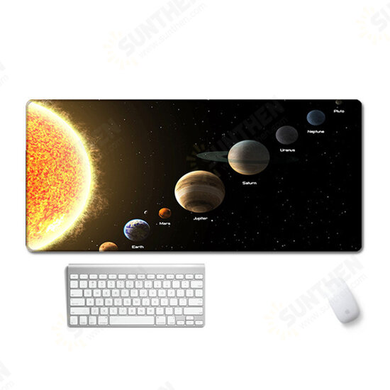 Planet Gaming Mouse Pad Large Size Anti-slip Stitched Edges Natural Rubber Keyboard Desk Mat for Home Office Supplies