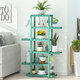 Plant Shelves Bamboo Potted Plant Stand Rack Multiple Flower Pot Holder Shelf Indoor Outdoor Planter Display Shelf Organizer