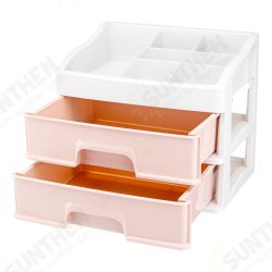 Plastic 2 Layers Cosmetic Storage Box Multifunction Desktop Storage Boxes Drawer Makeup Organiser Stationery Storage Plastic 2 Layers Cosmetic Storage Box Multifunction Desktop Storage Boxes Drawer Makeup Organiser Stationery Storage