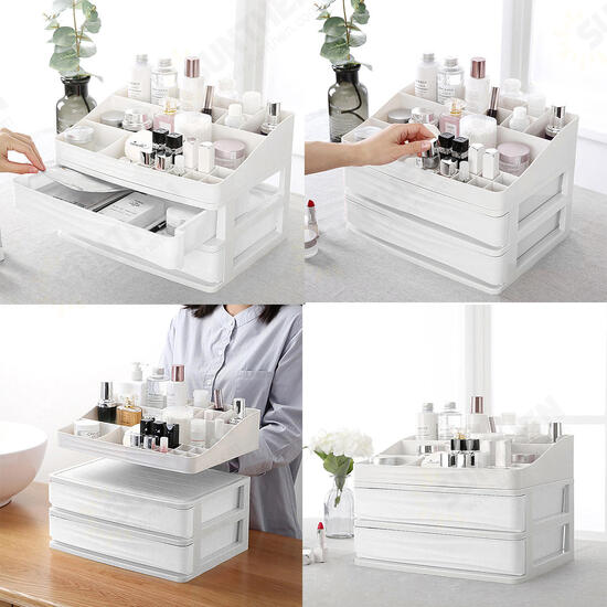 Plastic Cosmetic Box Drawer Makeup Organizer Makeup Desktop Storage Box Container Nail Casket Holder Jewelry Organizer Desktop Organizer