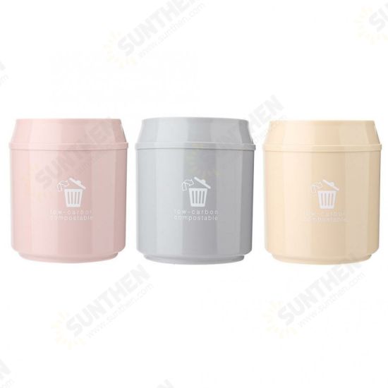 Plastic Small Waste Bin Cute Mini Trash Can Desktop Trash Basket Table Home Office Trash Can Dustbin Sundries Barrel Box