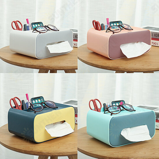 Plastic Tissue Storage Box Paper Tablecloth Case Organizer Home Table Decor Household Multi Function Storage Supplies