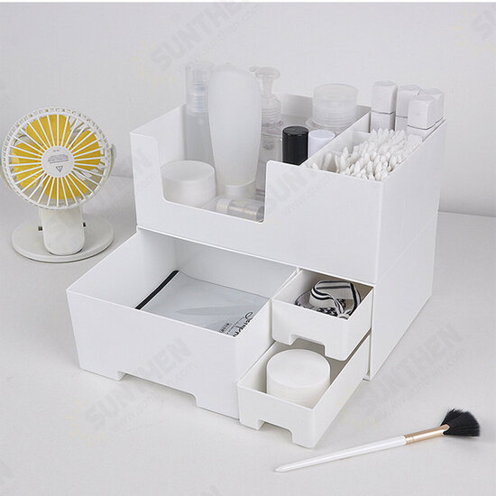 Removable Cosmetics Storage Box Makeup Organizer Drawer Desktop Stationery Storage Box Nail Polish Lipstick Storage Box Jewelry Case