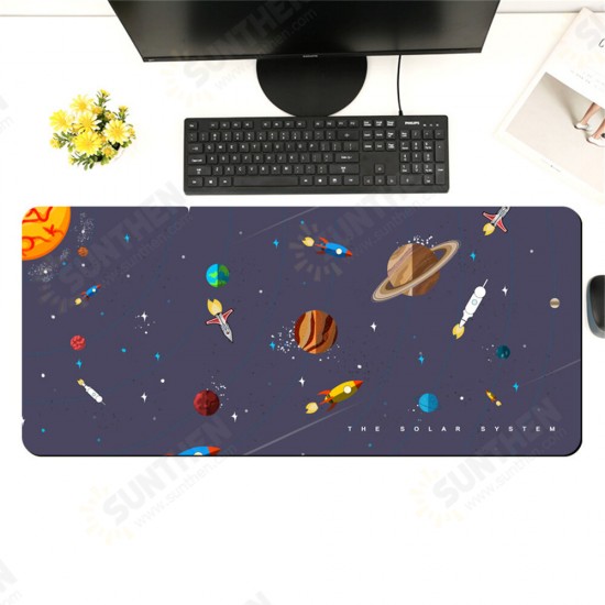 Rocket Explore Game Mouse Pad Large Size Desktop Game Thickened Locked Edge Anti-slip Rubber Mouse Mat For Home Office