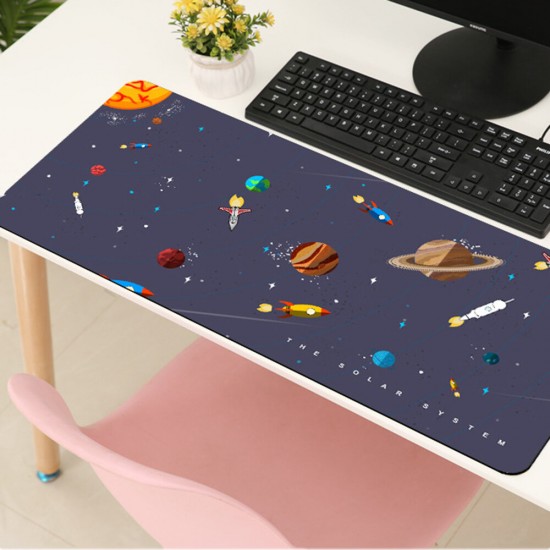 Rocket Explore Game Mouse Pad Large Size Desktop Game Thickened Locked Edge Anti-slip Rubber Mouse Mat For Home Office