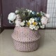 Sea grass Belly Basket Storage Plant Pot Foldable Laundry Nursery Room Decor